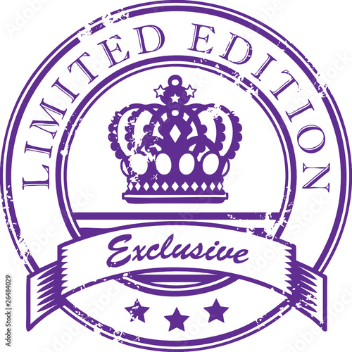 Stamp with the word Limited Edition - Exclusive written inside