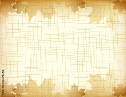 Old paper autumn background