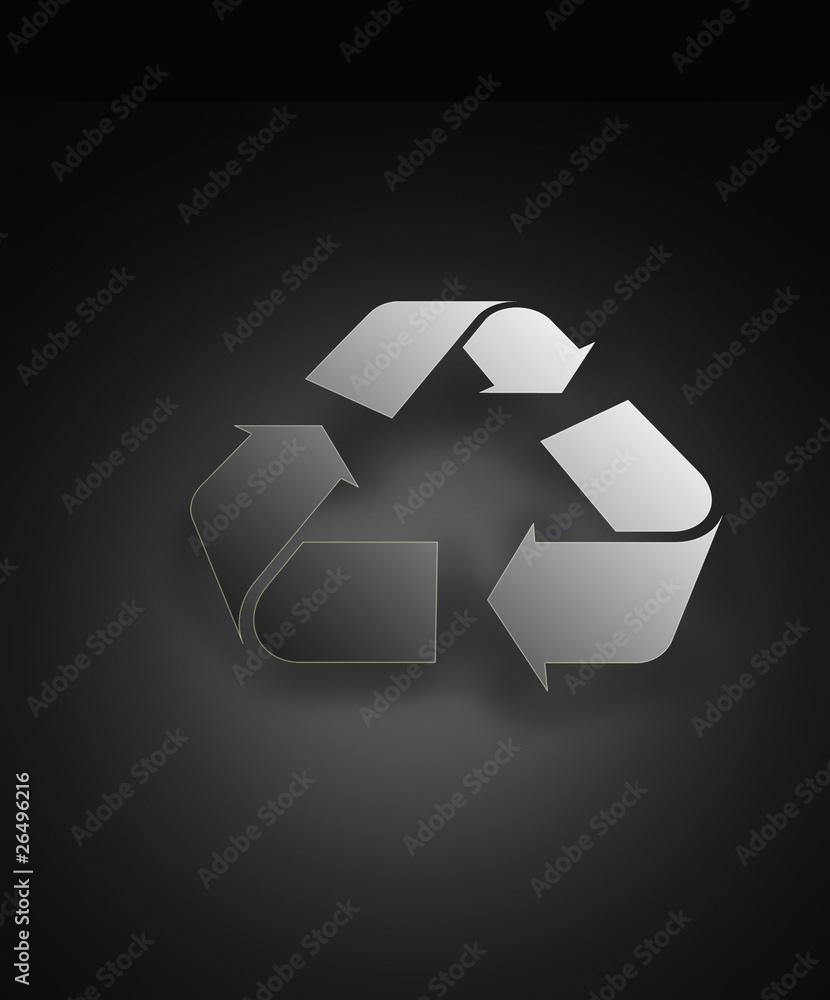 Floating recycle symbol Floating recycle symbol