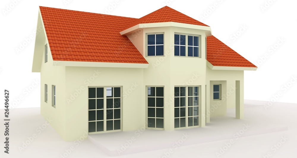 3d house isolated on white 3d house isolated on white