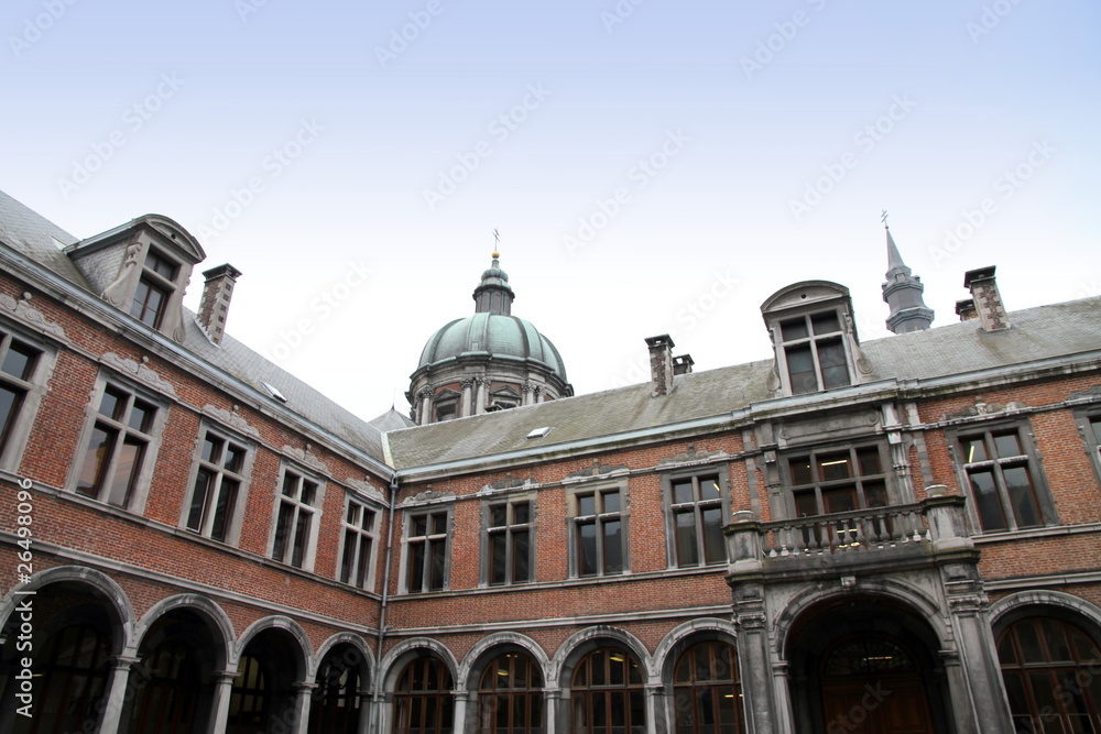 Palais de Justice courtyard, Namur, Wallonia, Belgium, Europe