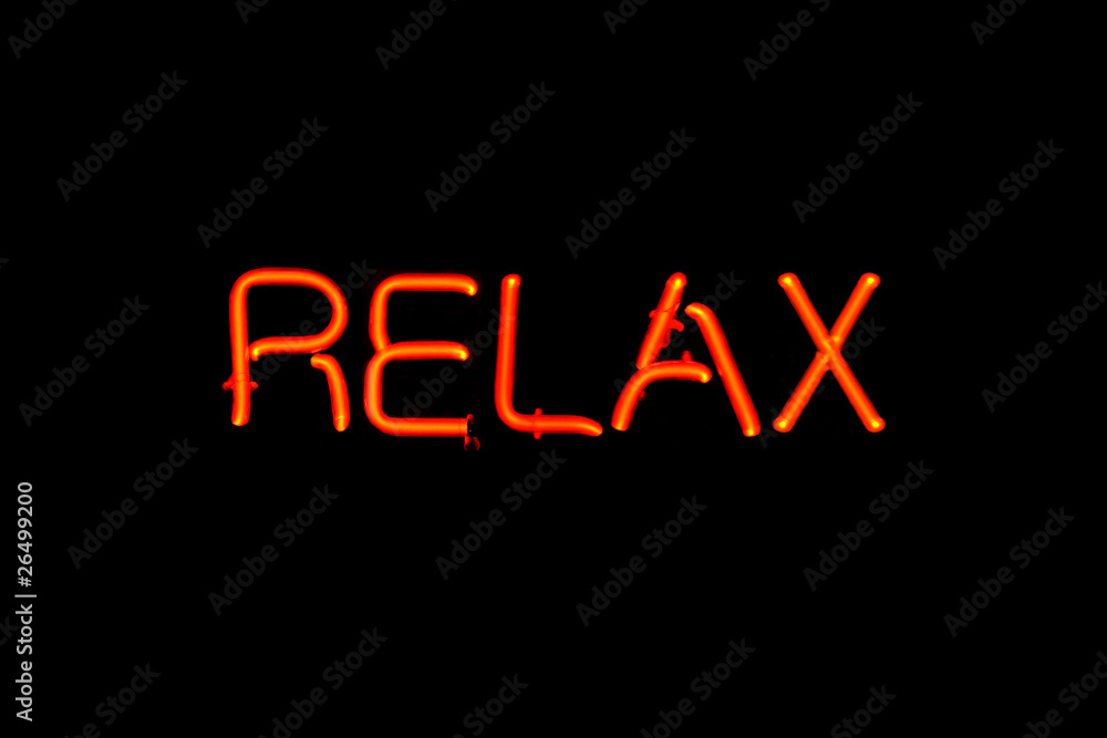 Relax neon sign