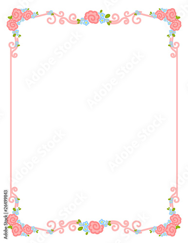 Pink valentine`s day frame