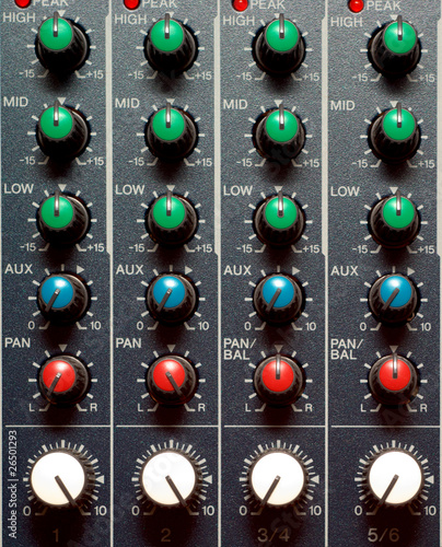 Texture of sound mixer photo
