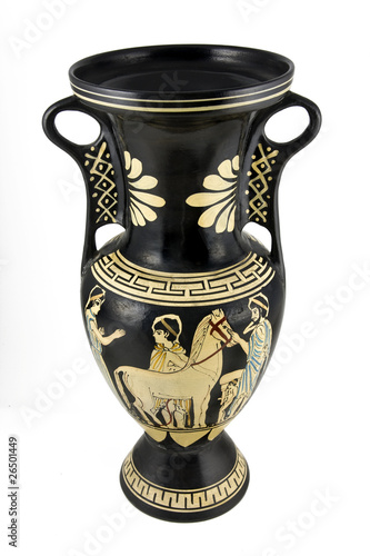 Ancient greek amphora replica ( clipping path )