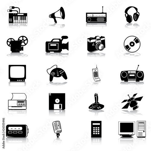 Set de iconos de electronica