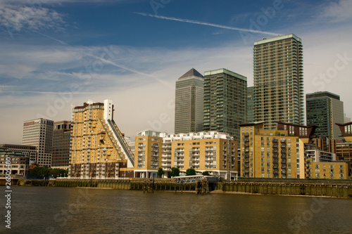 Skyline London Docklands Finanzviertel Destrict Turm