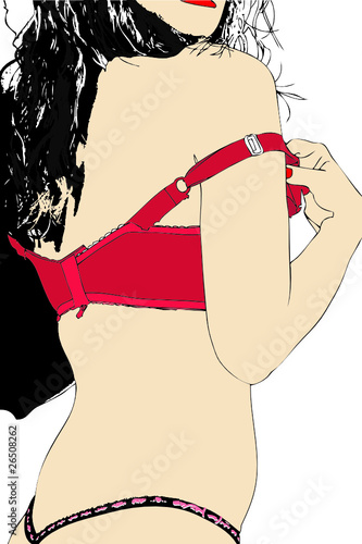 Donna in reggiseno Bordò