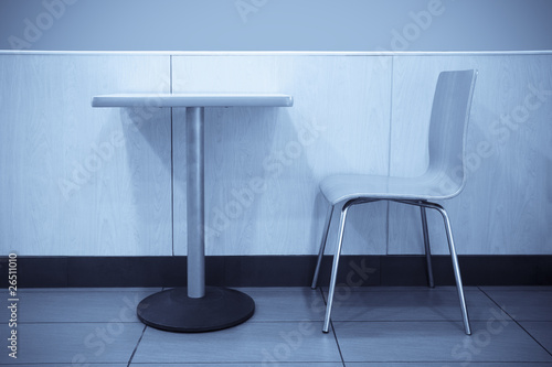 seat in fast food restaurant