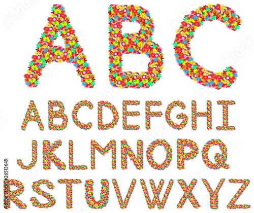 Flowers alphabet