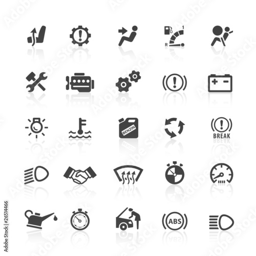 Black Web Icons - Car & Workshop