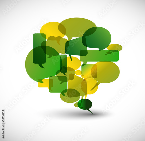 Big green speech bubble