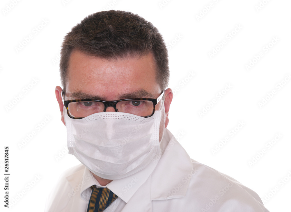 Doctor with glasses and protective mask Doctor with glasses and protective mask