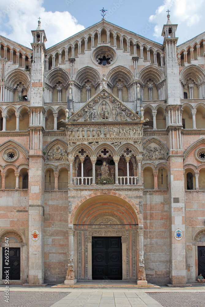 Italy Ferrara St George cathedral main door