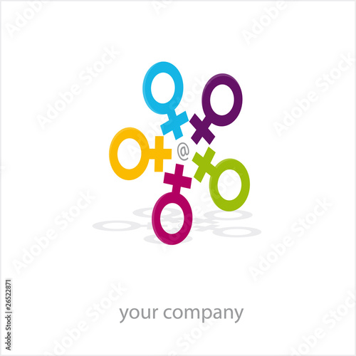 logo entreprise, femme