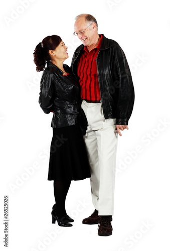 mature mixed senior couple