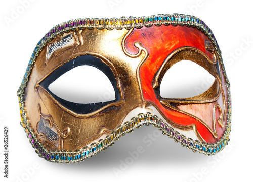 Carnival mask over white