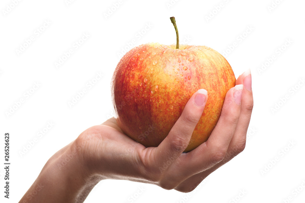 apple in hand