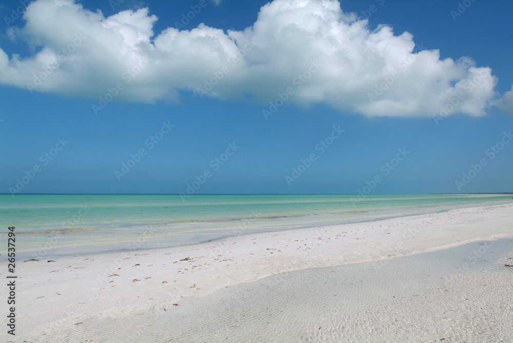 Spiaggia nell'isola di Holbox