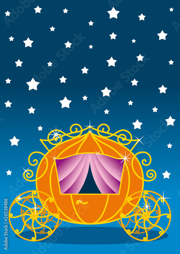 Cinderella, carrozza e cielo stellato
