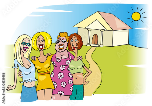 four women on meeting