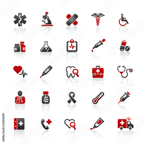 Red Black Web Icons - Medical & Health photo