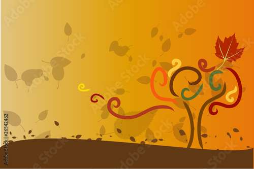 Autunno-foglie cadenti