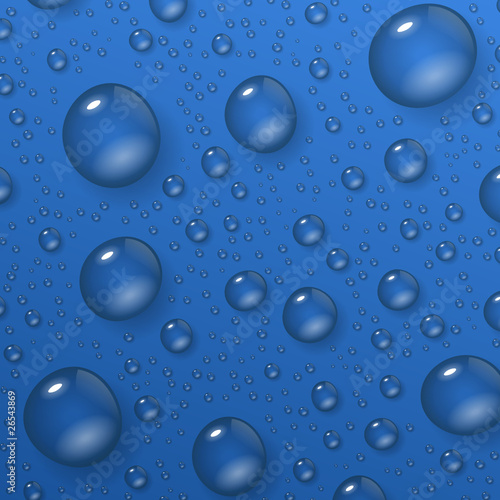 Water Drops on Wet Surface Vector