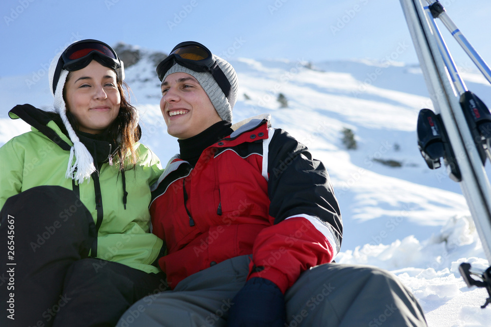 Homme et femme neige Homme et femme neige