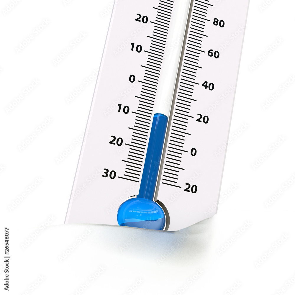 Thermometer on ice