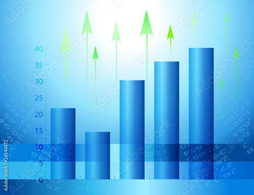 abstract blue economic background