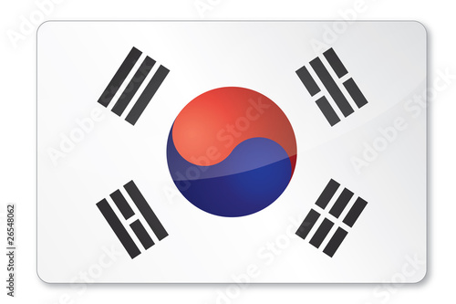 bouton drapeau de la corée du sud