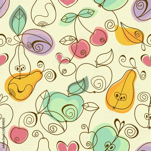 Fruits seamless pattern