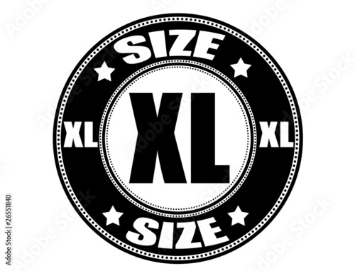 size XL label