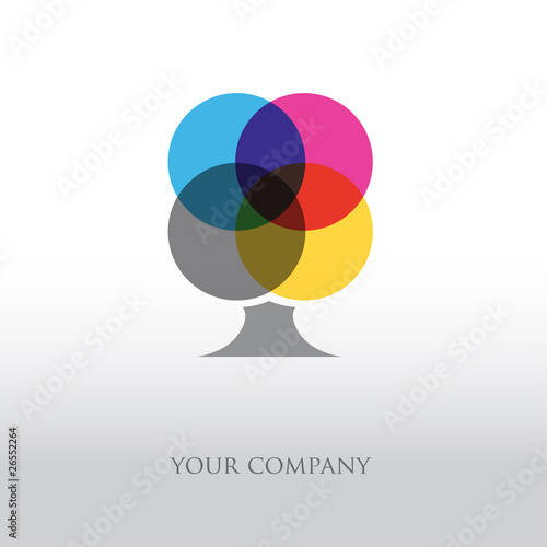 logo entreprise, imprimeur, arbre