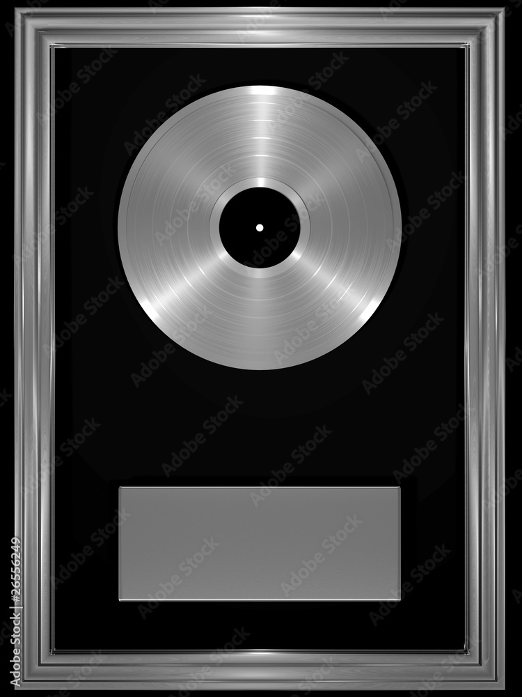 Obraz premium Silber-Schallplatte