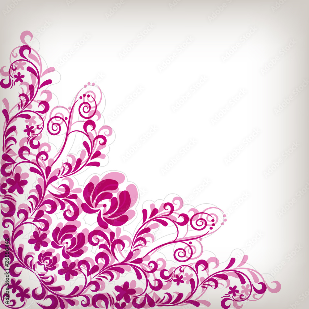 Bright pink floral background