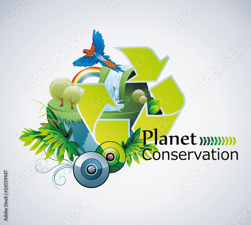 conservacion del planeta en vector