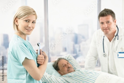 Portrait of hospital nurse at work