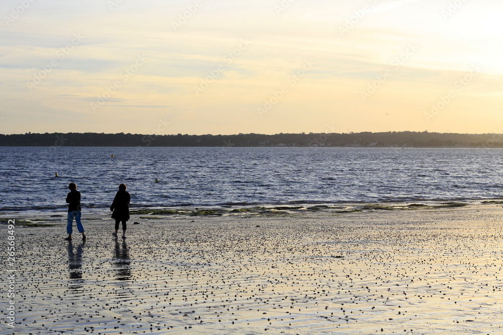 Naklejka premium ballade au coucher de soleil