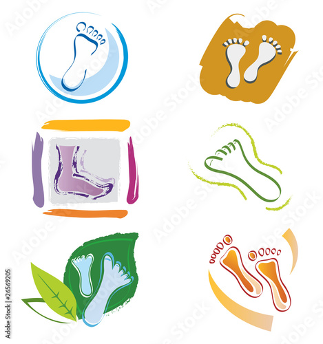 Ensemble d'Icones Pieds pour Design Logos