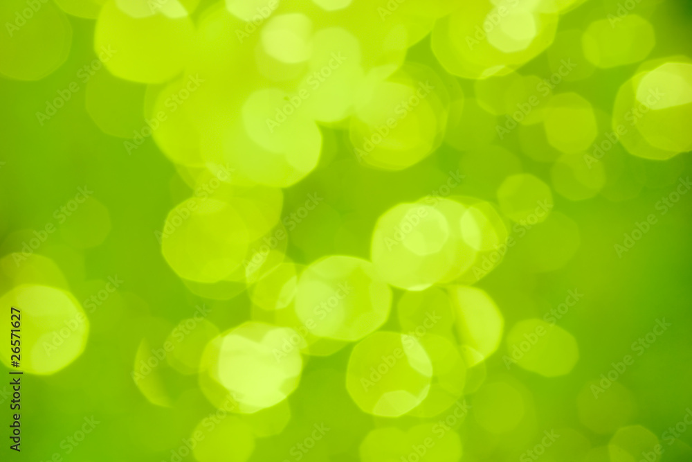 Green blurred abstract background or bokeh