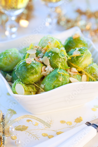 Crisp-topped brussels sprouts for Christmas
