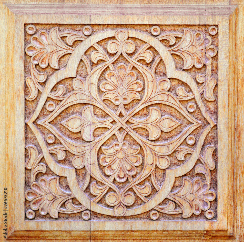Traditional ornament on wood products