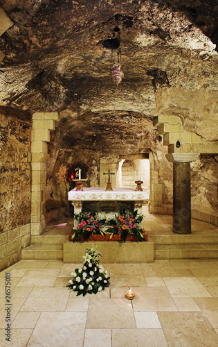 Grotto of Virgin Mary in the Basilica of Annunciation, Nazareth photo