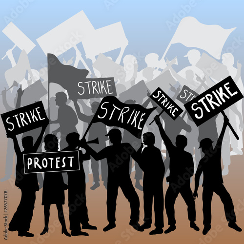 Workers strike and protest