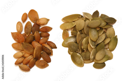 Raw and Roasted Pumpkin Seeds