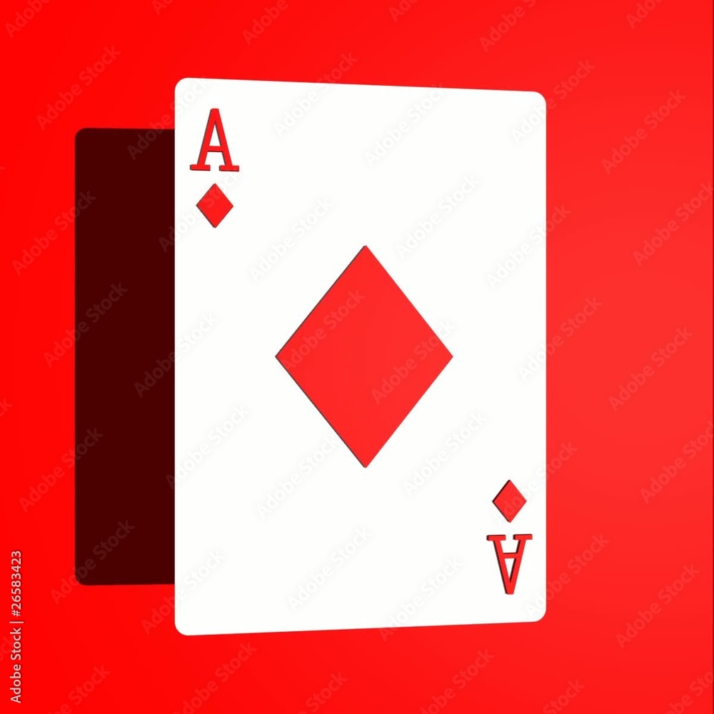 ace diamond playing card rotate