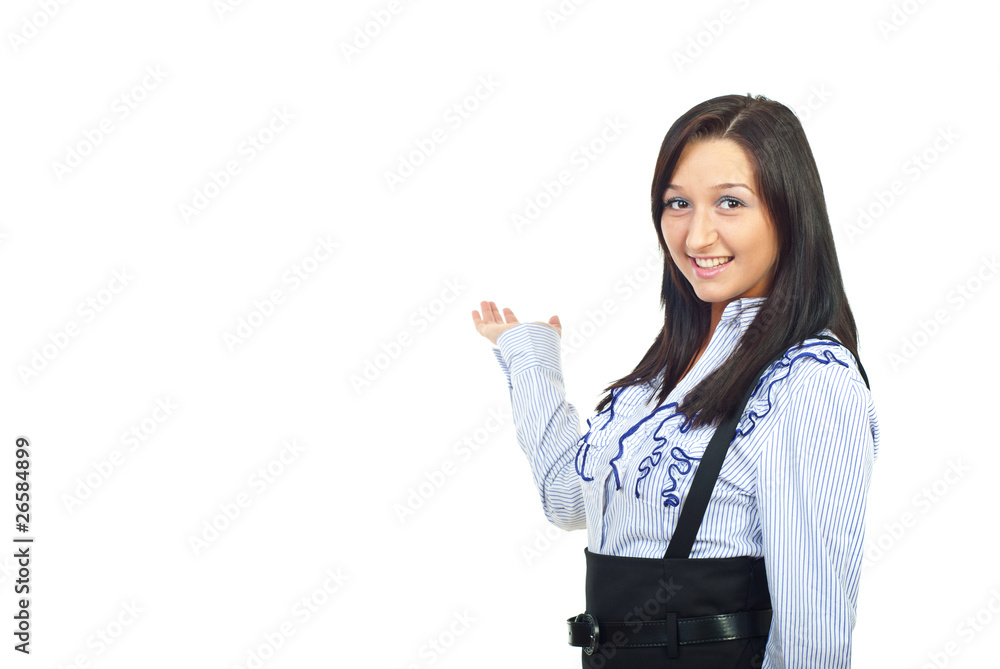 Young business woman making presentation Young business woman making presentation