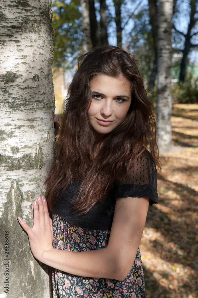 Portrait at a birch Portrait at a birch